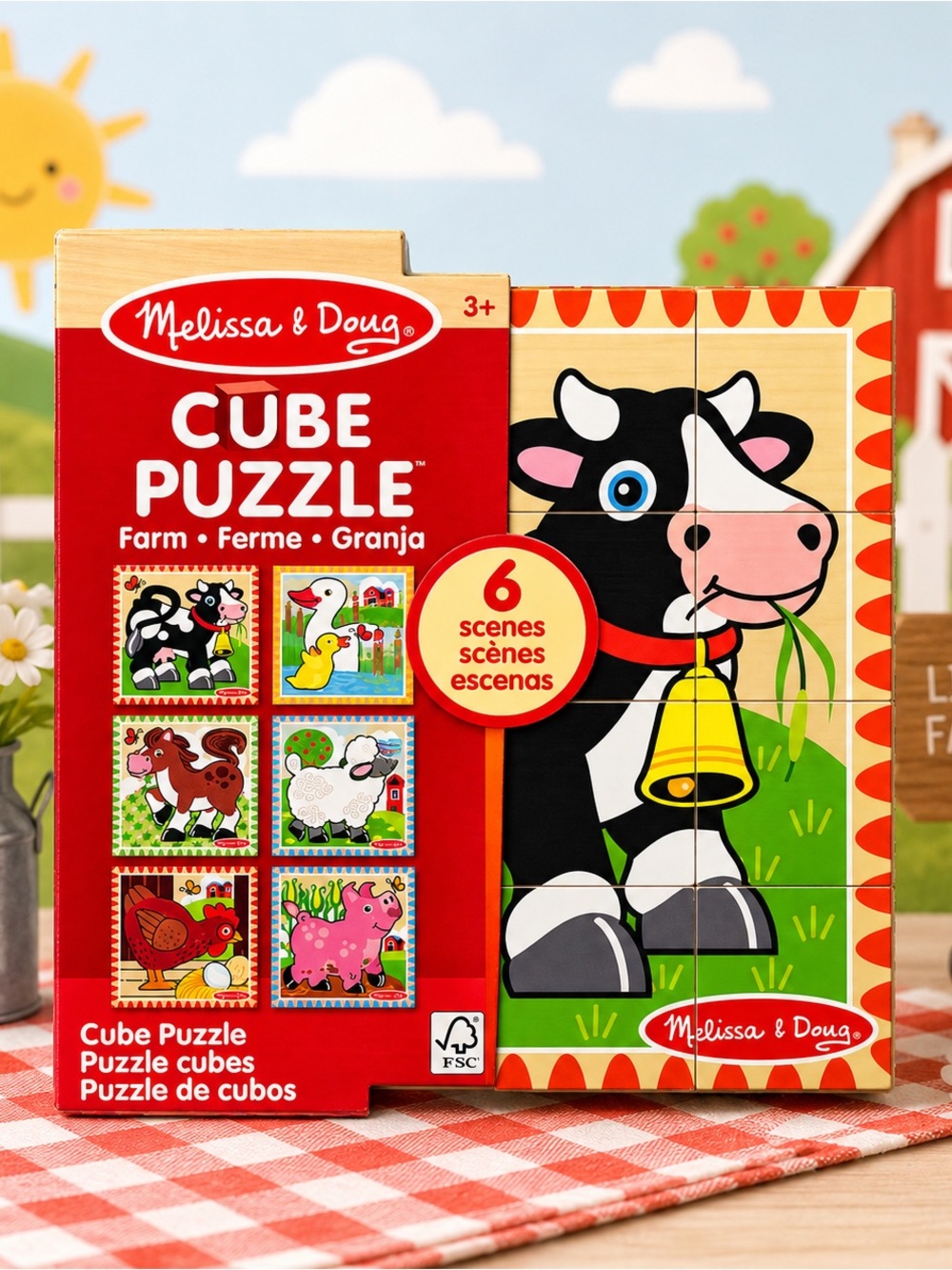 Melissa & Doug Farm Cube Puzzle
